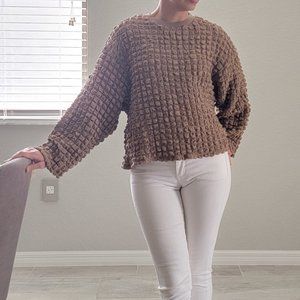 Kimono style long sleeve sweater- Brand: Mango- Color: Tan- Size: S